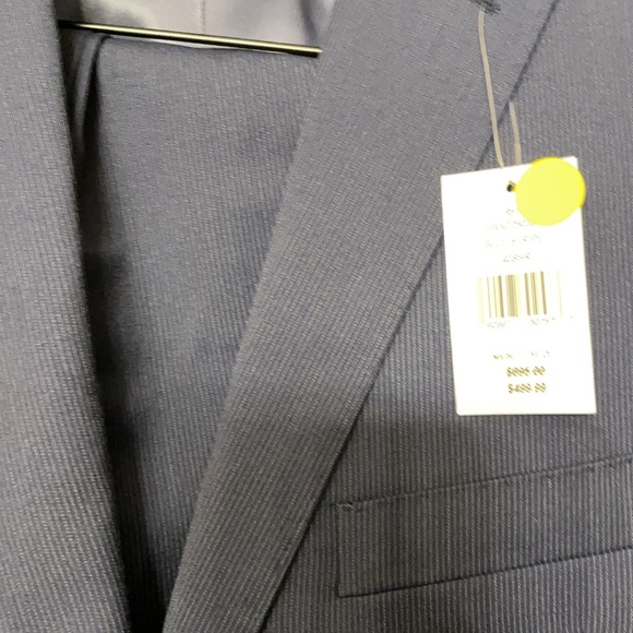 Saks Fifth Ave Men Blue Stripe Suit 40S - Picture 5 of 5